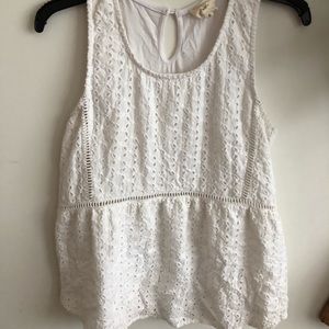 White lace tank top
